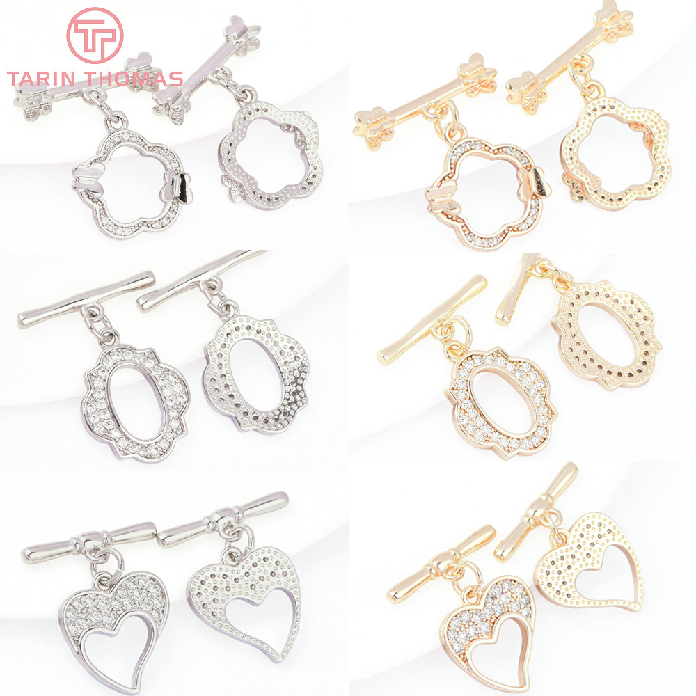 Toggle Clasp Gold - Conjunto de 4 pulseras de latón