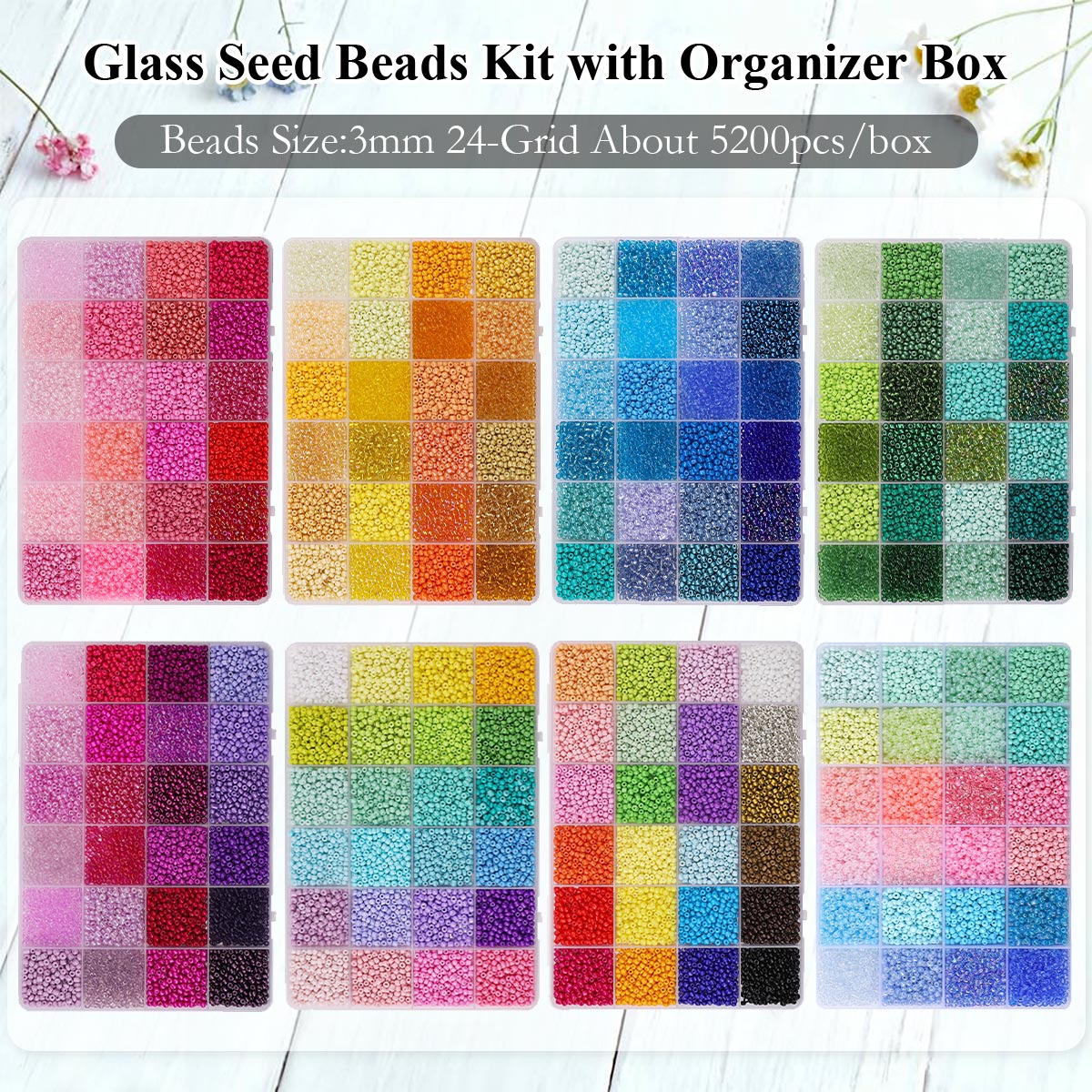 Kit de 5200 Cuentas de Vidrio  - Jewelry Making Online reseña y precio
