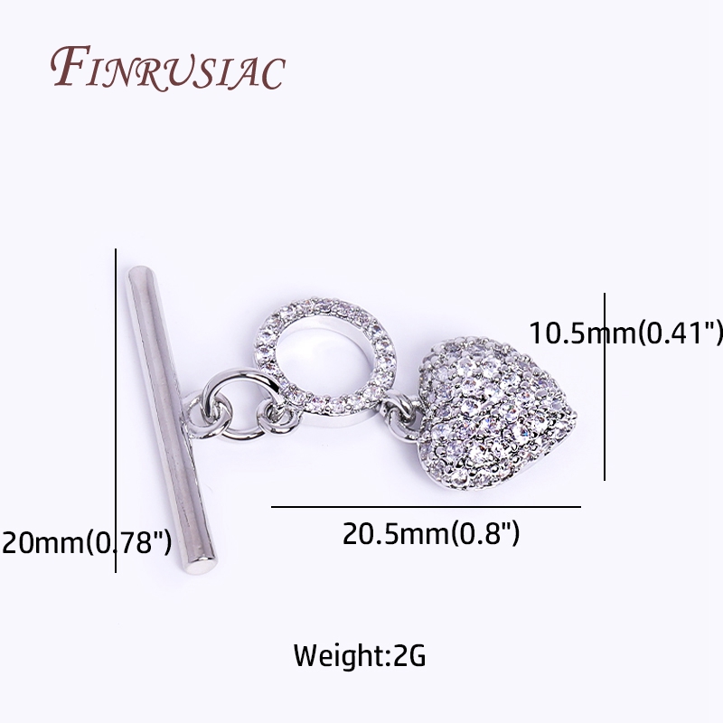 Broche OT de circonita con inc - Toggle Clasp Gold reseña y precio
