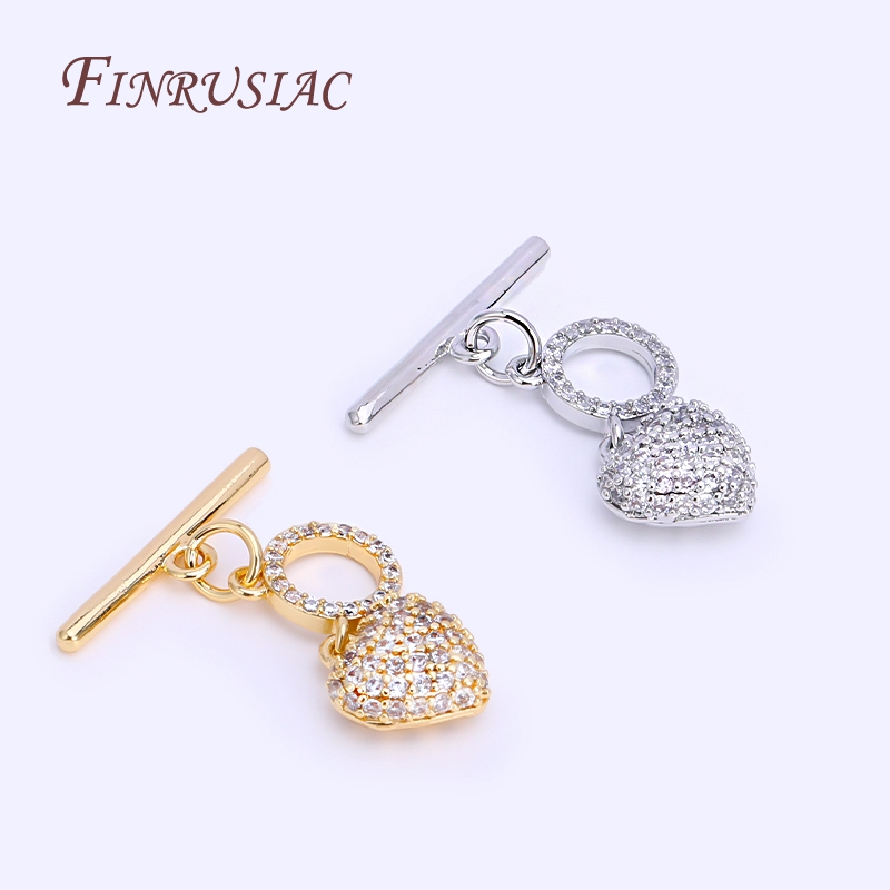 Broche OT de circonita con inc - Toggle Clasp Gold reseña y precio