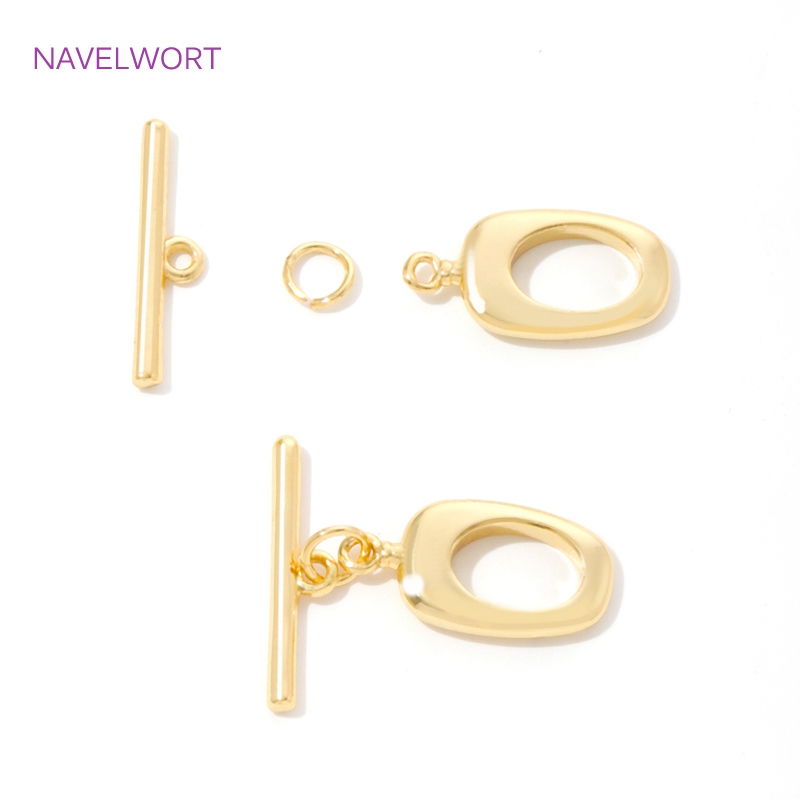 Cierres OT irregulares de lató - Toggle Clasp Gold reseña y precio